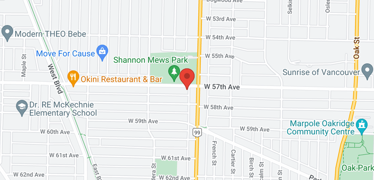 map of 1510 W 57TH AVENUE